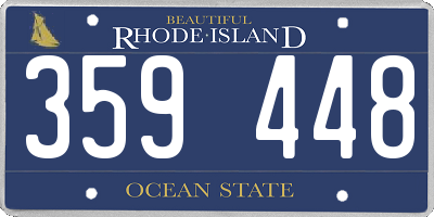 RI license plate 359448