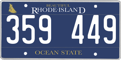 RI license plate 359449