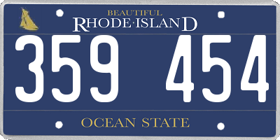 RI license plate 359454