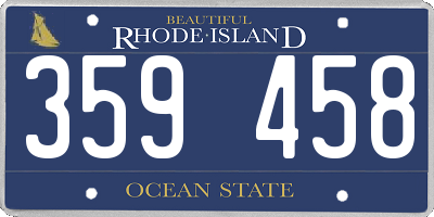 RI license plate 359458