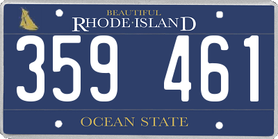 RI license plate 359461