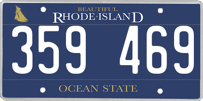 RI license plate 359469