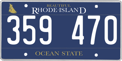 RI license plate 359470