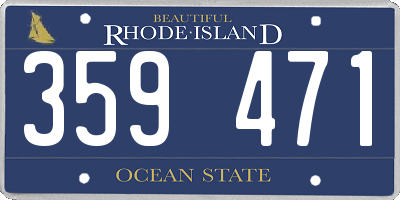 RI license plate 359471