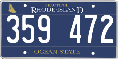 RI license plate 359472