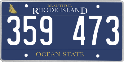 RI license plate 359473