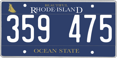 RI license plate 359475