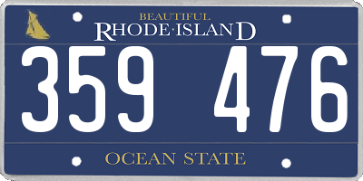 RI license plate 359476