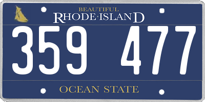RI license plate 359477