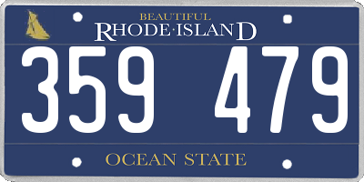 RI license plate 359479