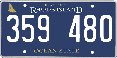 RI license plate 359480