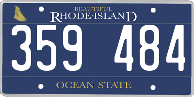 RI license plate 359484