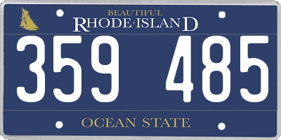 RI license plate 359485