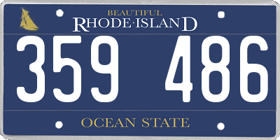 RI license plate 359486