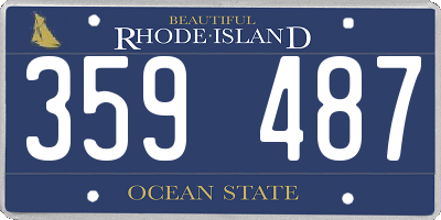 RI license plate 359487