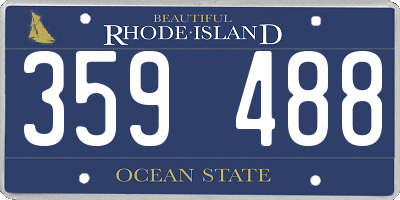 RI license plate 359488