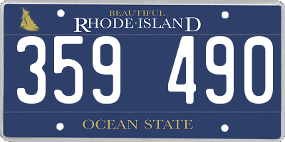 RI license plate 359490