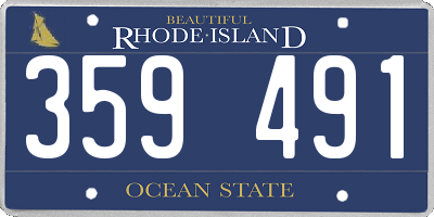 RI license plate 359491