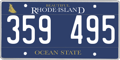 RI license plate 359495