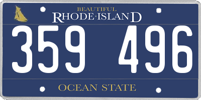RI license plate 359496