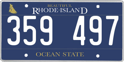 RI license plate 359497