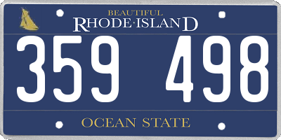 RI license plate 359498