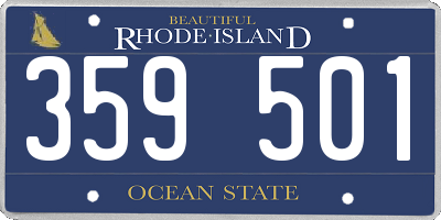 RI license plate 359501