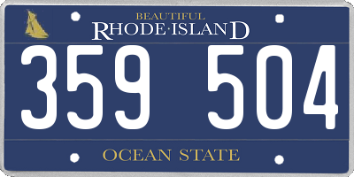 RI license plate 359504