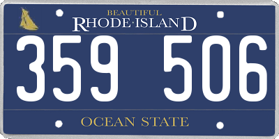 RI license plate 359506