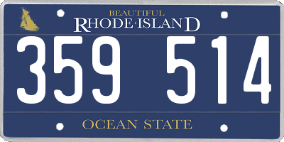 RI license plate 359514