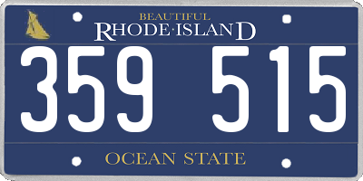 RI license plate 359515