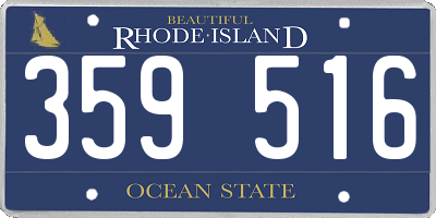 RI license plate 359516