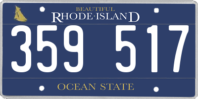 RI license plate 359517