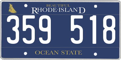 RI license plate 359518