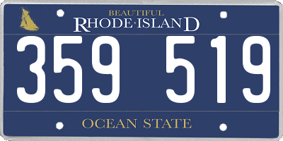 RI license plate 359519