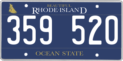 RI license plate 359520