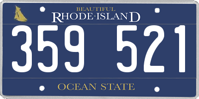 RI license plate 359521