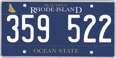 RI license plate 359522