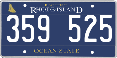 RI license plate 359525