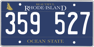 RI license plate 359527