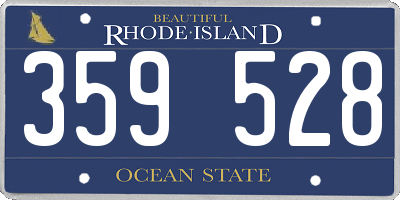RI license plate 359528