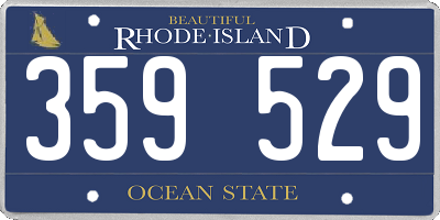 RI license plate 359529