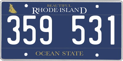 RI license plate 359531