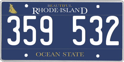 RI license plate 359532