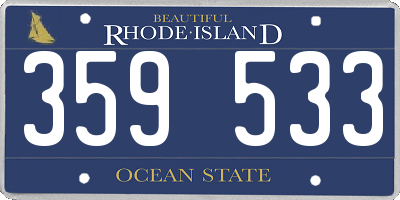 RI license plate 359533