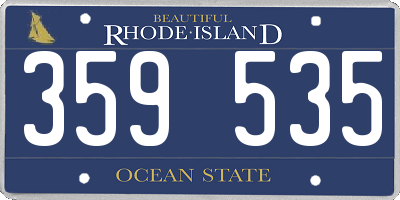 RI license plate 359535