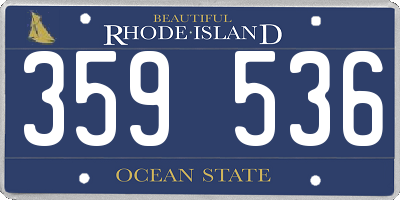 RI license plate 359536