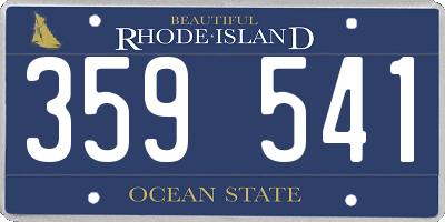 RI license plate 359541