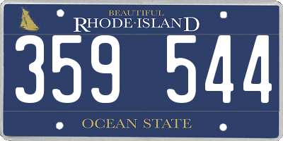 RI license plate 359544