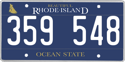 RI license plate 359548